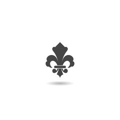 Fleur de lis icon with shadow © sljubisa