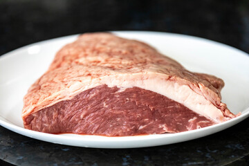 Raw picanha beef special for barbecue and roasts