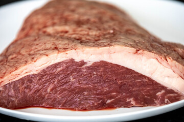 Raw picanha beef special for barbecue and roasts
