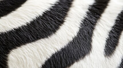 Detailed zebra skin pattern in black and white stripes for wildlife and animal texture background usage