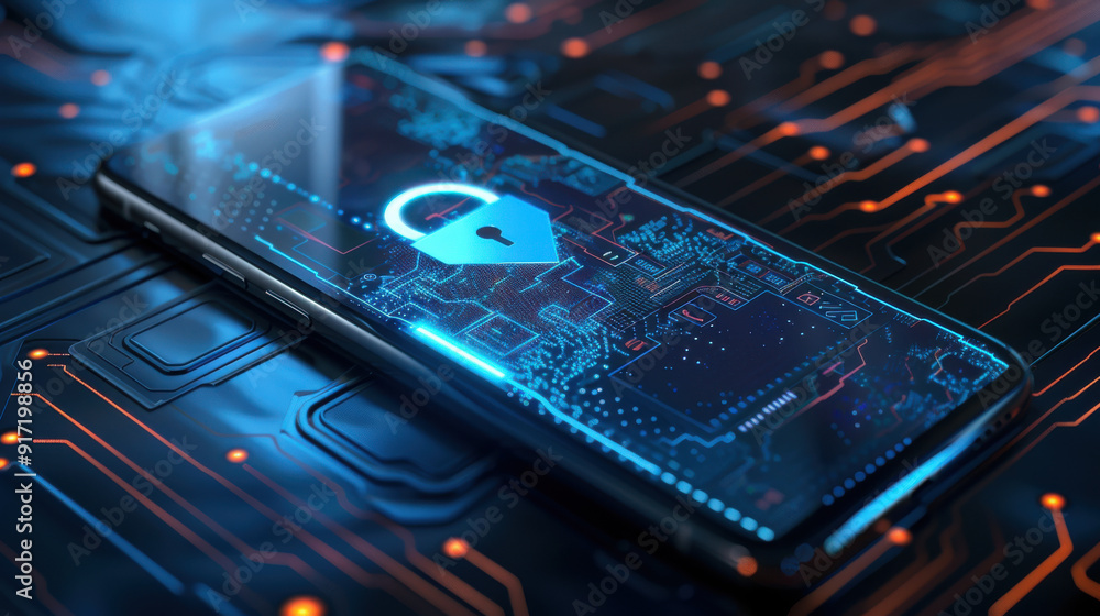 Poster mobile phone with advanced encryption settings