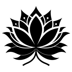 Obraz premium Lotus Black silhouette