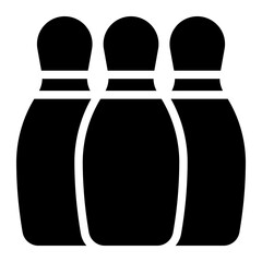 bowling pins glyph icon