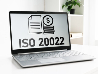 ISO 20022 is shown using the text. Money transfer