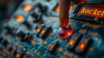 Balancing defense and attack, a finger on the launch button incites the roar of a rocket, causing ripples in the theater of war.