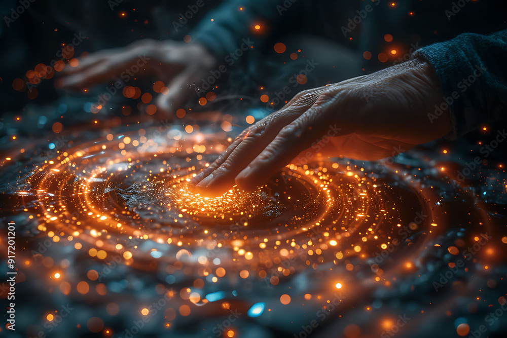 Poster being quantum teleportation experiment discuss process of entangling two particles transferring stat