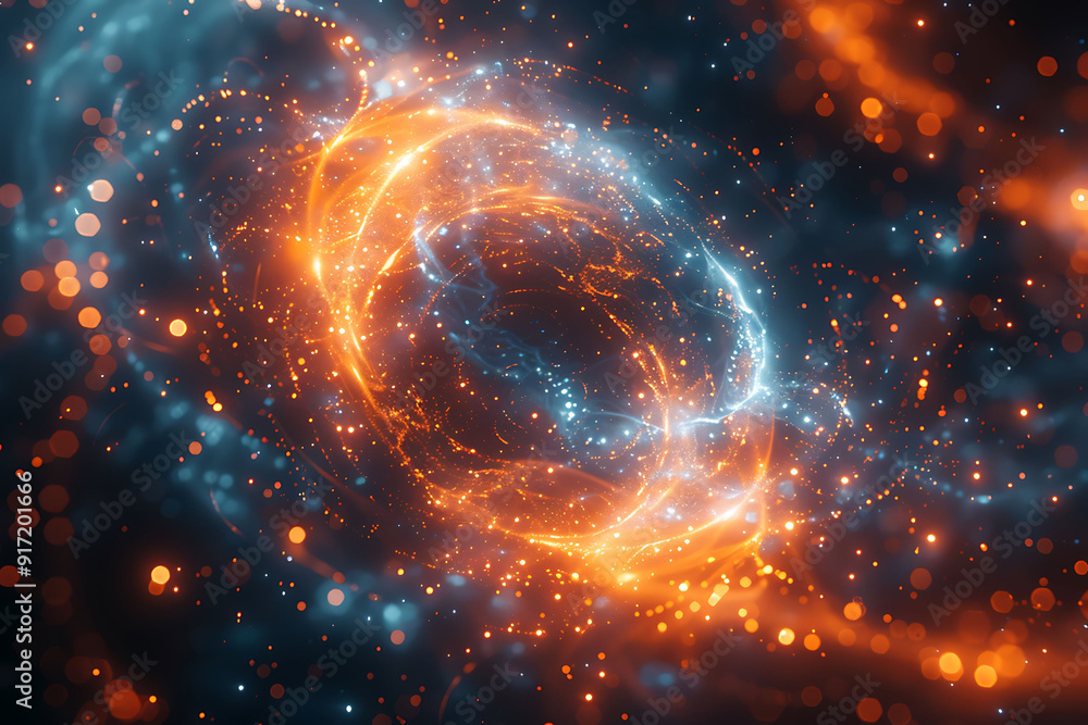 Poster being quantum teleportation experiment discuss process of entangling two particles transferring stat