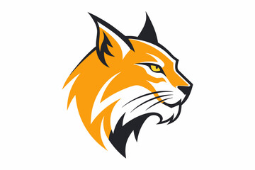 Vector design of ‍a bobcat logo side on white background