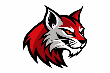 Vector design of ‍a bobcat logo side on white background
