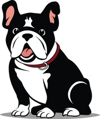 bulldog black silhouette logo SVG vector, bulldog icon illustration