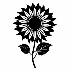Sunflower Black silhouette