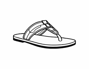 Sandal vector sketch icon isolated on background. Hand drawn Sandal sketch icon for infographic, website or app
