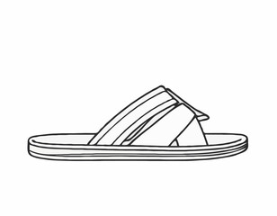 Sandal vector sketch icon isolated on background. Hand drawn Sandal sketch icon for infographic, website or app
