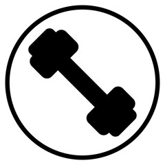 dumbbell glyph icon