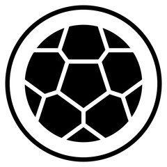 Obraz premium football glyph icon