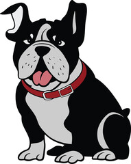 bulldog black silhouette logo SVG vector, bulldog icon illustration