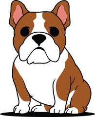 bulldog black silhouette logo SVG vector, bulldog icon illustration