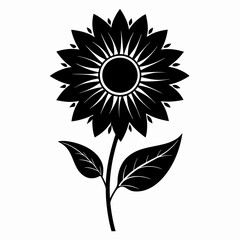 Sunflower Black silhouette