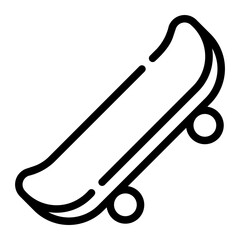 skateboard line icon