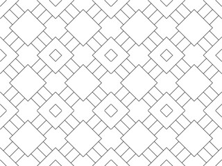 Abstract simple geometric vector seamless pattern with gold line texture on white background. Light modern simple wallpaper, bright tile backdrop, monochrome graphic element