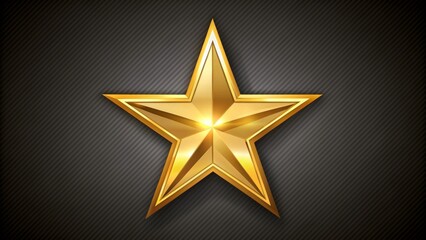 Obraz premium Digital vector representation of a shining gold star.