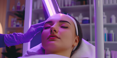 Advanced Laser Skin Rejuvenation Treatment in a Modern Beauty Clinic, Highlighting Cutting-Edge Cosmetic Procedures, Skincare Innovations, and Dermatological Techniques for Enhanced Facial Appearance 