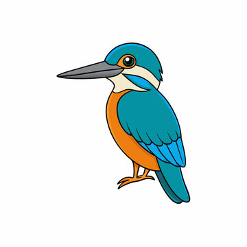 recommend clip art: Kingfisher isolated on white background, Kingfisher vector illustration, bird on a branch vector art, Kingfisher silhouette, bird vector icon, Kingfisher on a branch line art, eps