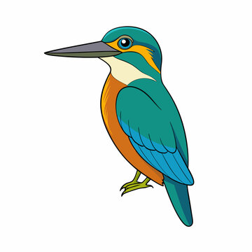 recommend clip art: Kingfisher isolated on white background, Kingfisher vector illustration, bird on a branch vector art, Kingfisher silhouette, bird vector icon, Kingfisher on a branch line art, eps