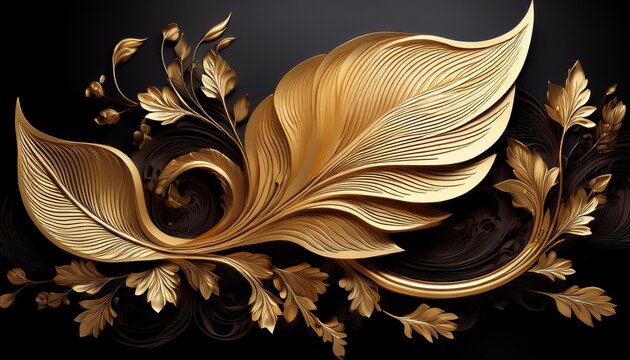 Hoja de metal dorado, decoraci&oacute;n