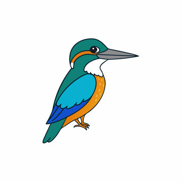 recommend clip art: Kingfisher isolated on white background, Kingfisher vector illustration, bird on a branch vector art, Kingfisher silhouette, bird vector icon, Kingfisher on a branch line art, eps