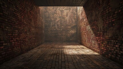 Obraz premium Lighted brick room