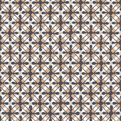 Seamless pattern with mehndi style decor. Background made in fashionable colors.