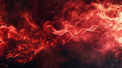 Fototapeta premium A red and black image of smoke and fire