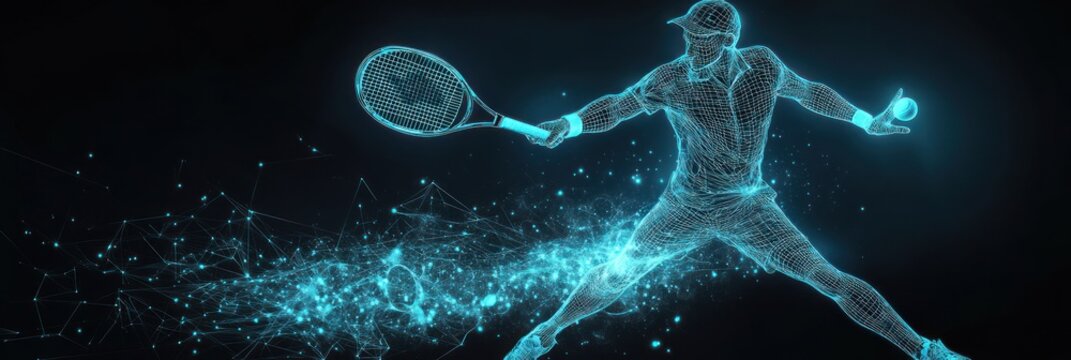 Tennis Player in Motion