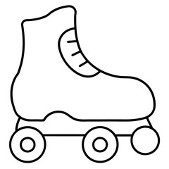 Cute Roller skates art vector illustration