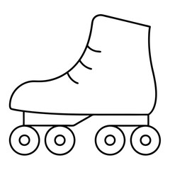 Cute Roller skates art vector illustration
