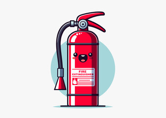 Red cartoon fire extinguisher