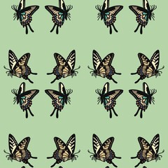 seamless pattern with butterflies