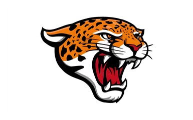 Fototapeta premium fierce mascot with a jaguar head