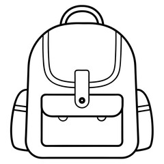 Retro Backpacks art vector illustration