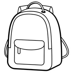 Retro Backpacks art vector illustration