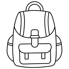 Retro Backpacks art vector illustration