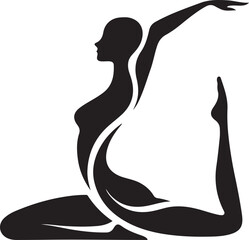 Woman Yoga silhouette template design
