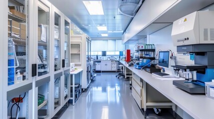 A global health research lab with advanced equipment and technology