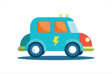  Electric vehicle for kids vector art illustration 