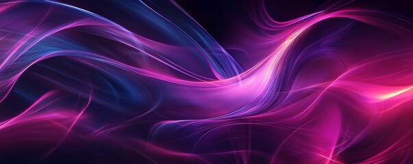 Fototapeta premium Abstract neon light swirls with vibrant colors