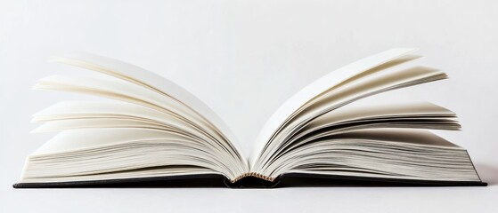 Open Blank Clear Catalogue On White Background