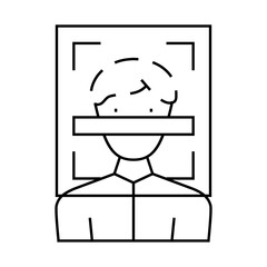 client scanning kyc line icon vector. client scanning kyc sign. isolated contour symbol black illustration