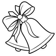 Wedding christmas bells art vector illustration