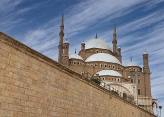 The iconic Mohamed Ali Mosque in Cairo, Egypt.